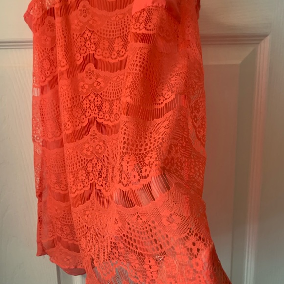 Tops - Sheer coral tank by Iris Los Angeles